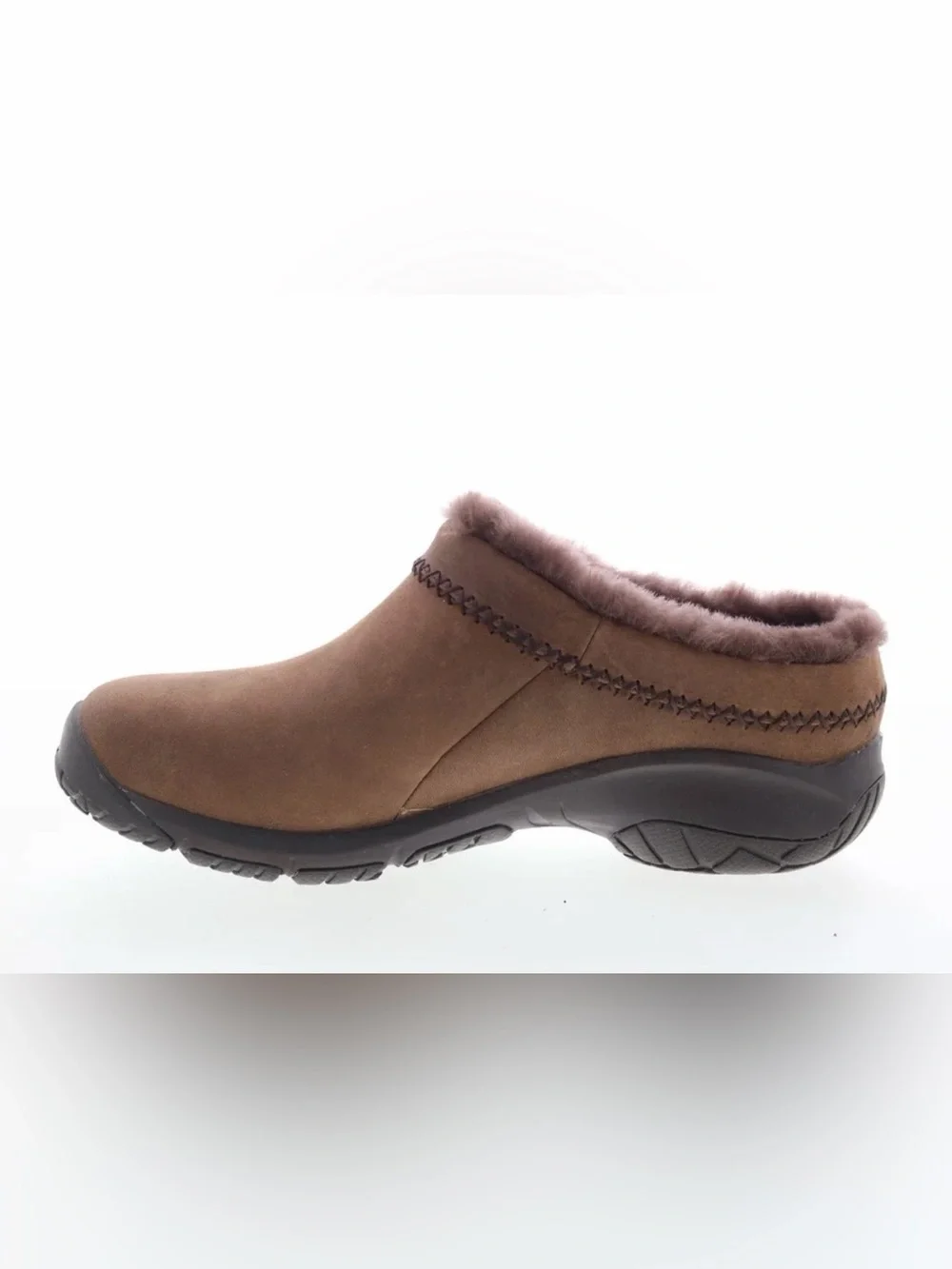 Merrell Brown Shearling-Lined Slip-On Mule Size 10